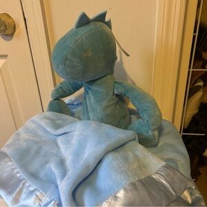 Moon & Stars Plush Dinosaur Blue Lovey Stuffed Animal And Blanket Duo Set